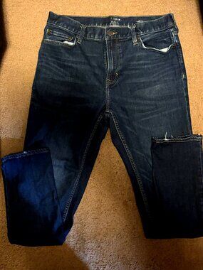 Banana Republic Traveler Jean 35x32 Slim Fit Mens Denim Pants dark blue stretch